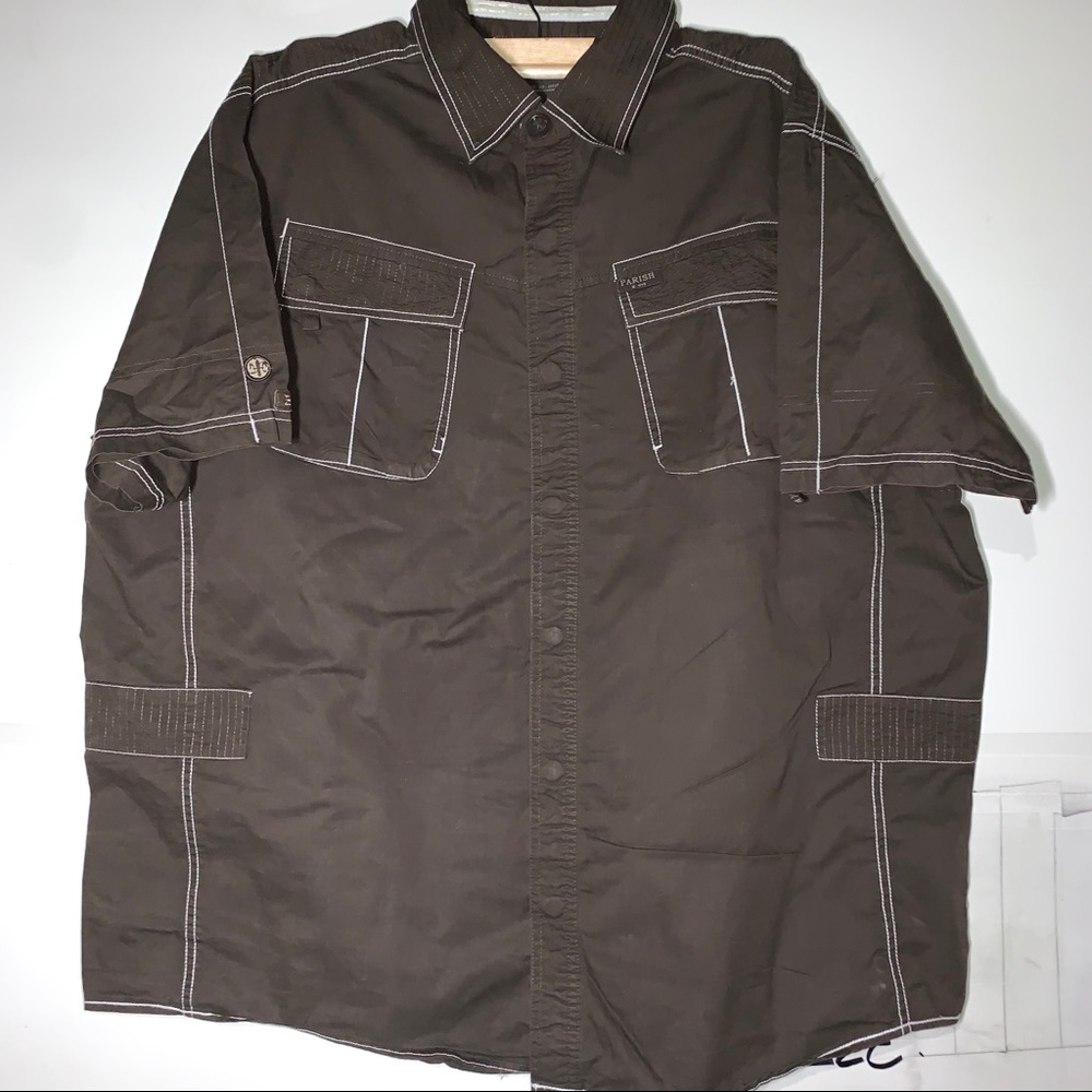 Parish Nation Men’s Button Up Shirt Size 4X-Large